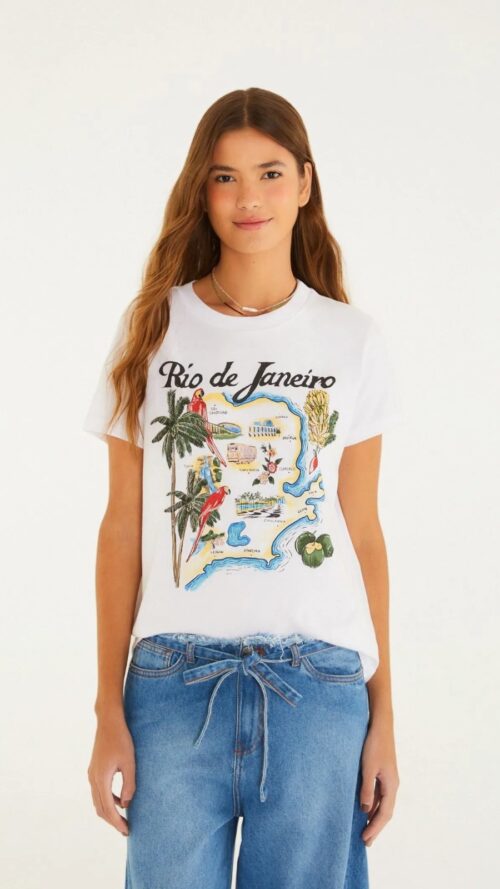 Tshirt Fit Mapa Farm Rio Off White Farm R:358710