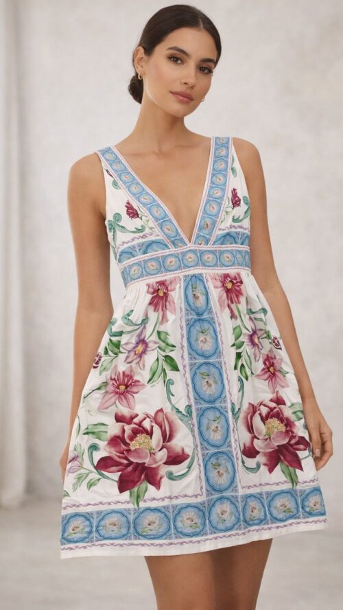 Vestido Curto Flor de Outono Farm R:370478