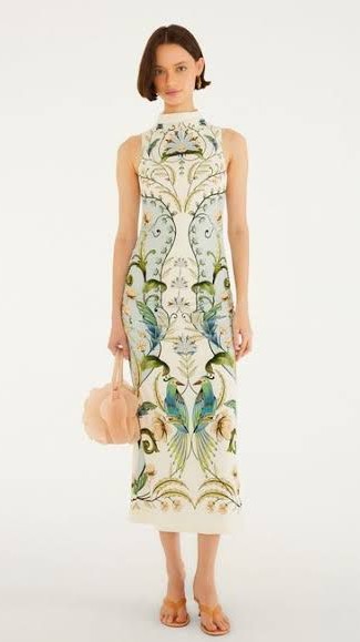 Vestido Midi Estampado Milena Farm R: 361724