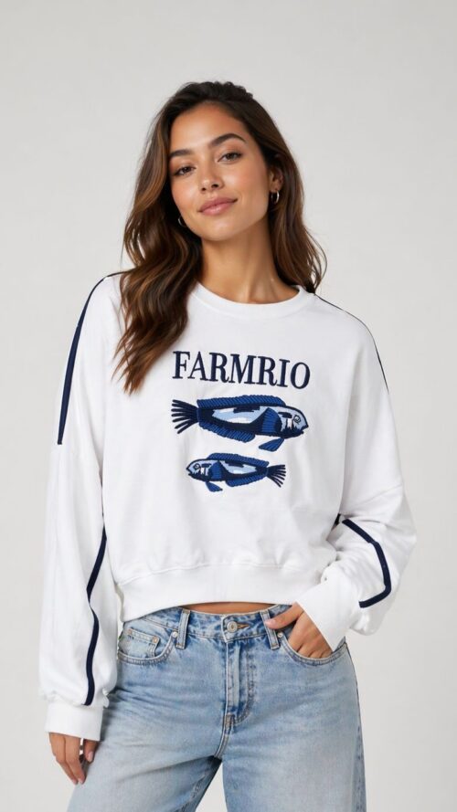 Casaco Moletom Peixe Bordado Farm R:359470