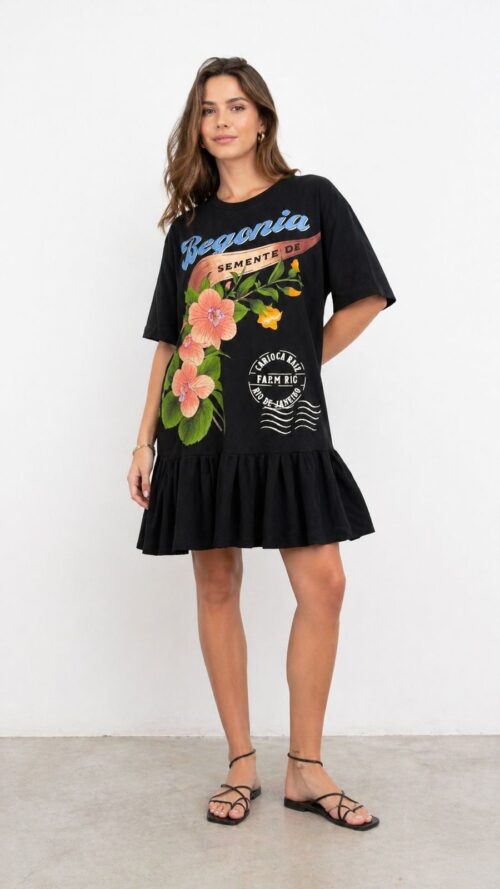 Vestido Curto Moletom Selos Do Brasil Farm R:361760