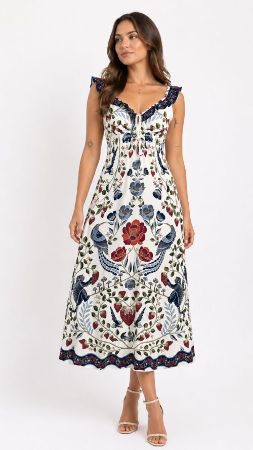 Vestido Longo Sonho De Morango Farm R:362286
