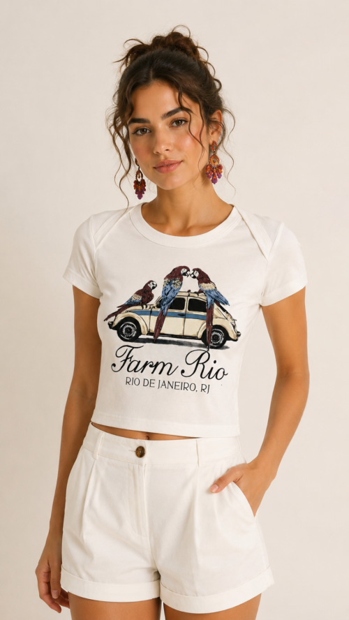 Tshirt Fit Bebe Taxi Araras Farm R:364470