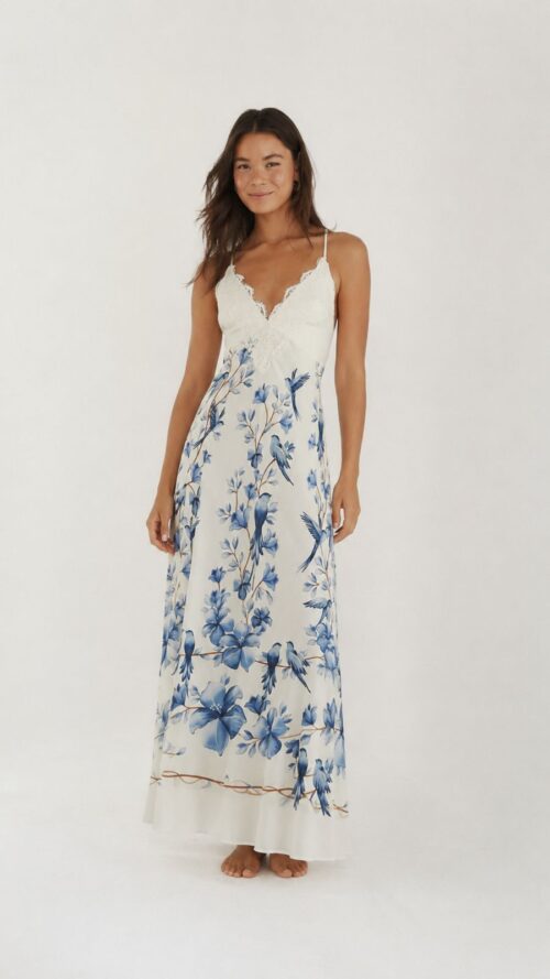Vestido Longo Voo Em Flor - Farm R:362274