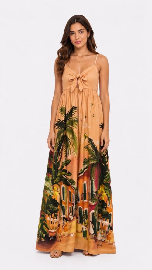 Vestido Longo Alcinhas Vila Rio Farm R:366672