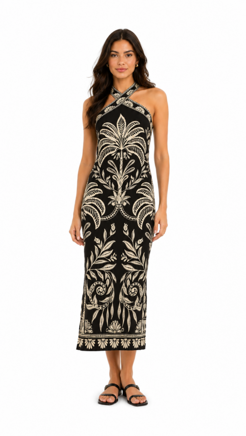 Vestido Midi Coqueiro Sereno Farm R: 366986