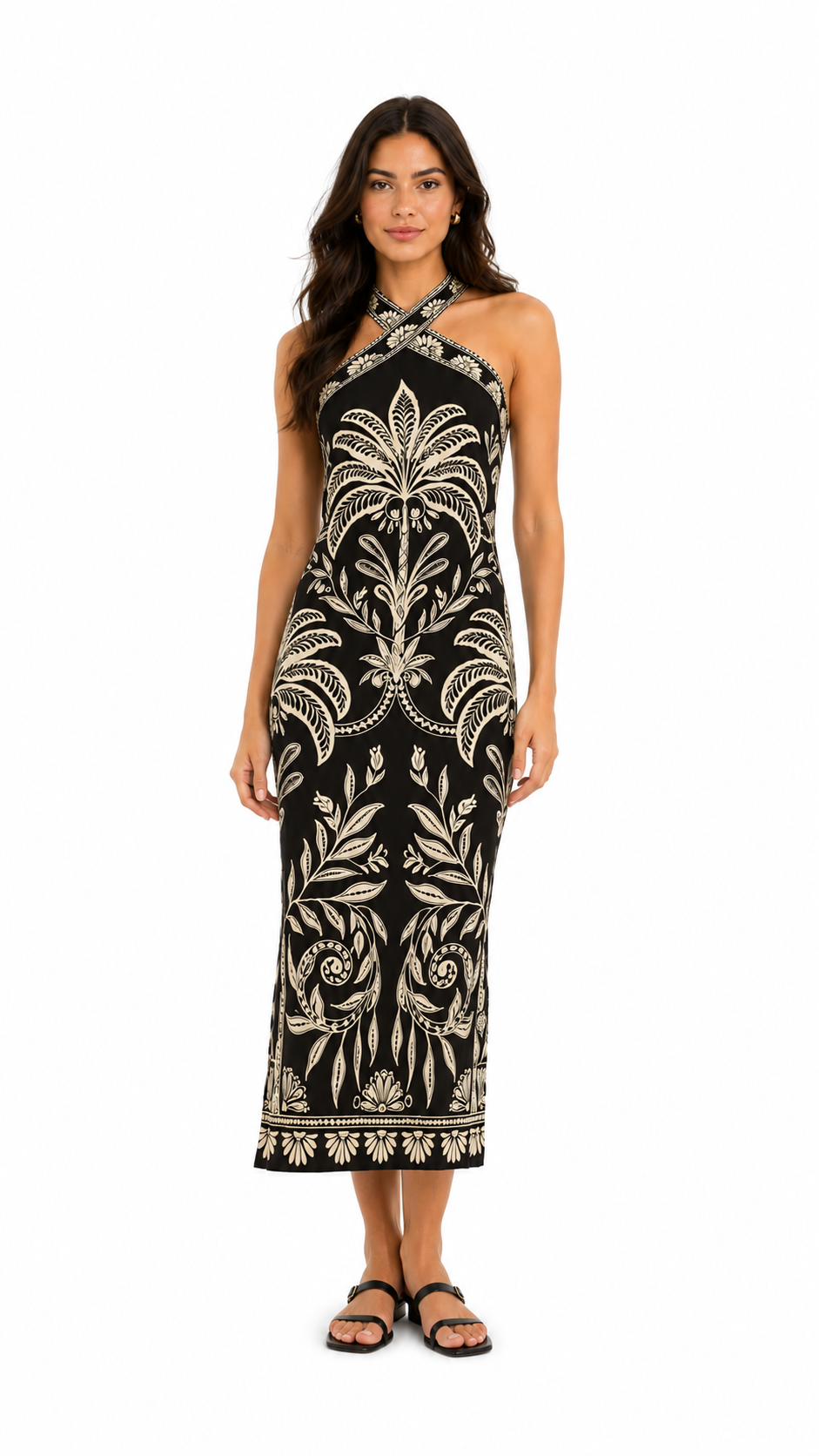 Vestido Midi Coqueiro Sereno Farm R: 366986