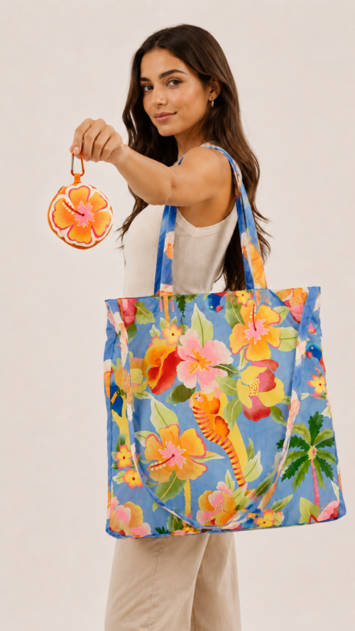 Bolsinha Farm Me Leva Praia Floral Havai R:374700