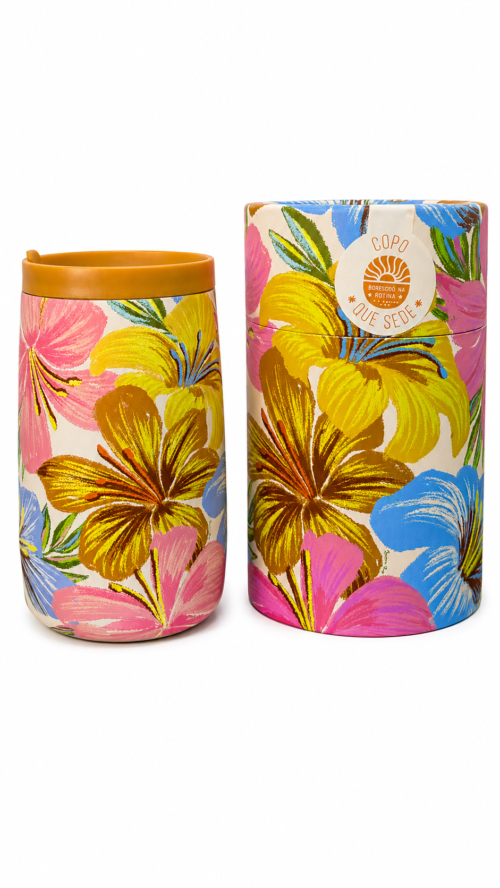 Copo Que Sede 450ml Praia Floral Bahia Farm R:78337253